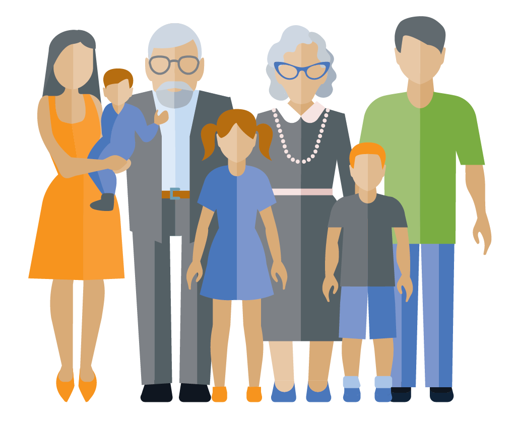 Graphic of a family
