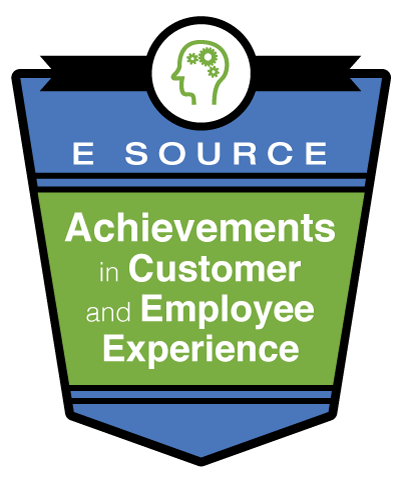 Graphic of of the E Source Achievements in Customer and Employee Experience Awards logo